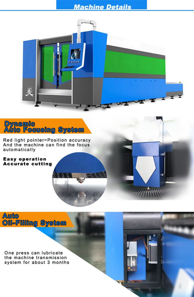 Serat laser serat 1500w mesin pemotong logam