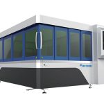 500w logam serat laser pemotong mesin bilah meja dengan sistem laluan cahaya