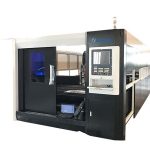 Serat 3000w serat cnc laser pemotong mesin gantry dua struktur memandu