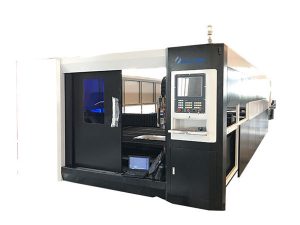 Serat 3000w serat cnc laser pemotong mesin gantry dua struktur memandu